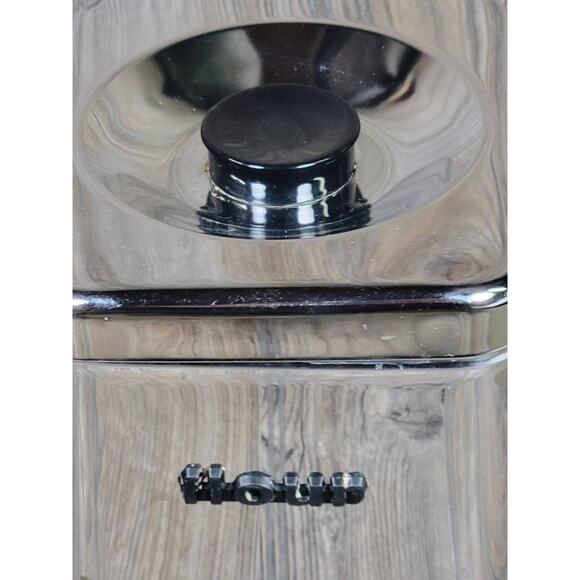 Vintage Chrome Flour Canister, Queen Line, Mid Century Modern - Picture 3 of 6